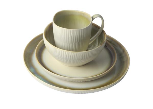 Buy cheap Shine Glaze Stoneware Dinnerware Sets With Irregular Shaped Embossed from wholesalers