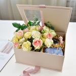 Romantic Valentine's Day Flower Jewellery Display Box Luxury Paper Packaging
