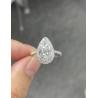 Buy cheap Double Bands Pear Diamond Ring Engagement Wedding Lab Grown Diamond Rings from wholesalers