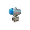 Buy cheap 3PC 1000WOG BSPT Pneumatic Actuated Ball Valve from wholesalers
