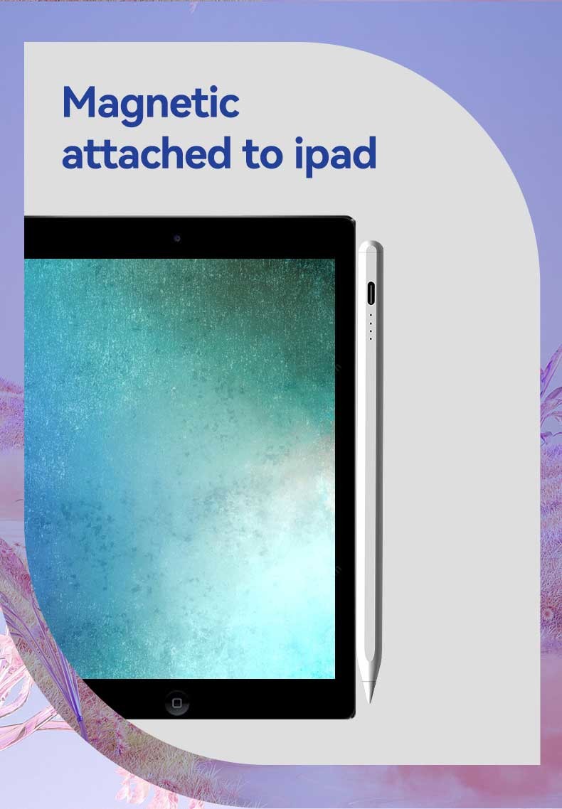 Silver / White Custom Color Active Stylus Pencil Compatible With Ipad