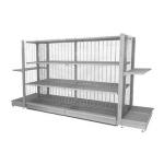 Grid Panel Wire Metal Retail Store Display Shelves For Supermarket Gondola Store