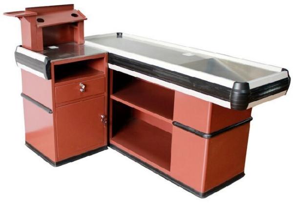 Buy cheap OEM Metal Supermarket Checkout Counter , Shop Cash Counter Without Belt from wholesalers