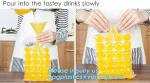 Disposable Ice Cube Tray Mold Water Injection Cocktail Makes Ice bag, self