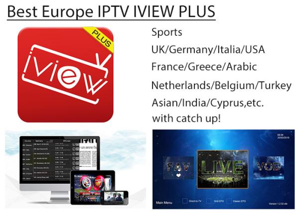 Buy cheap Europe IPTV IVIEW PLUS IPTV Apk stable for UK GR Italy Germany Netherland Arabic channels with catch up from wholesalers