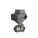 DC24V 3PC Stainless Steel Thread Type Electric Actuator Control Ball Valve