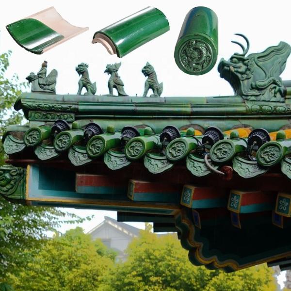 Buy cheap Authentic old glazed green Chinese roof tiles for building from wholesalers