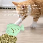 Wholesale food grade silicone Cat Mint Ball Fish Shaped Toys Pet Toys Interactiv
