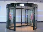 Aluminum alloy frame Tempered Glass Arc Automatic Door with show case