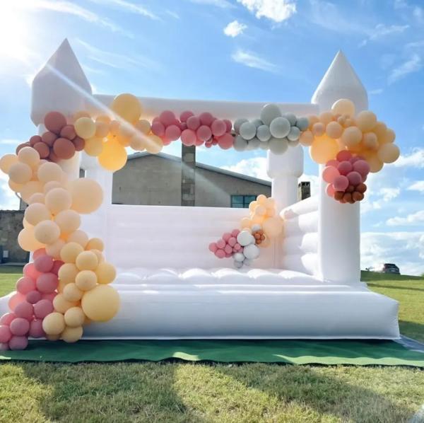 Buy cheap 13x13 Hot sale commercial PVC blow up white inflatable bounce house jumping castle for kids wedding bouncer from wholesalers
