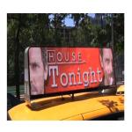 P4 Outdoor IP67 Led Taxi Roof Signs 64×32dots Electronic Display Panel