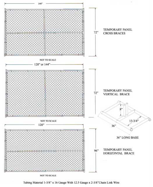 Temporary Chain Link Construction Mobile Chain Mesh Fencing Panel