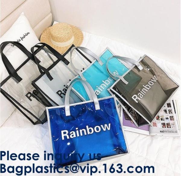 Buy cheap Ladies Beach Bag Summer Bag Women Waterproof Handbags Transparent PVC Plastic Pouch Beach Bags from wholesalers