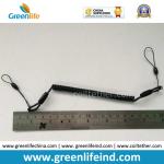 Plastic Black Slim Spring Clip Coil Key Retainer