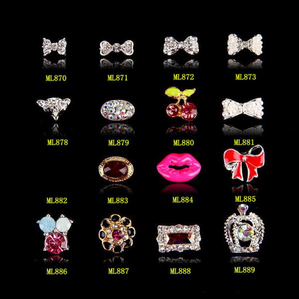 Buy cheap Hot NEW Wholesale Alloy Jewelry 3D Nail Art Jewelry Nail rhinestones Sticker Supplier Number ML870-889 from wholesalers