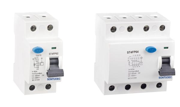 Buy cheap White 4 Pole RCCB Circuit Breaker 40 / 63A IEC 61008 Standard Din Rail Install from wholesalers