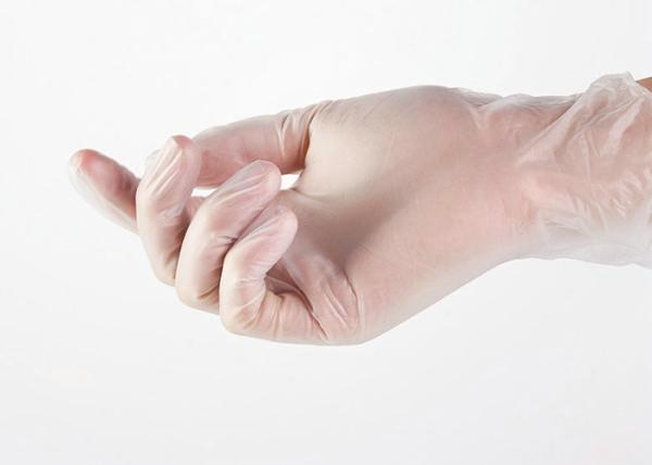Buy cheap Commercial Powder Free Nitrile Gloves 4 Mil Non Sterile Clear Vinyl Gloves from wholesalers