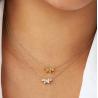 Buy cheap 925 Silver 14K Plated Necklace 18" Marquise Topaz Pendant And White CZ Diamonds from wholesalers