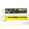 Buy cheap Black Embroidered Fabric Keychain / Twill Pilot Key Tag For Promotion Gift from wholesalers