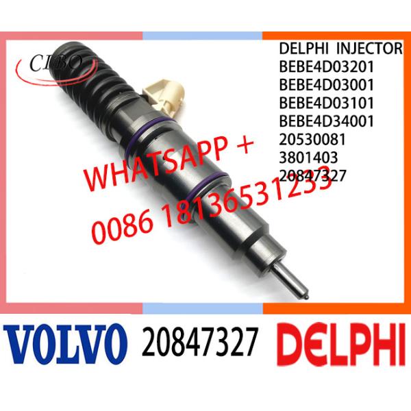 Common Fuel Diesel Injector 20847327 BEBE4D03201 20530081 BEBE4D03001 3801403 BEBE4D34001 E3.18 for VOL D12 TIER 3