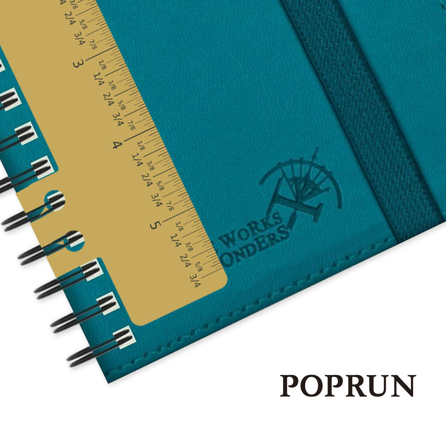 Wirebound Mini Weekly Planner Customized Pacific Blue Soft Cover