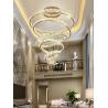 Buy cheap Luxury Staircase Crystal Chandelier Large Modern Rings silver chandeliers(WH-NC-49) from wholesalers