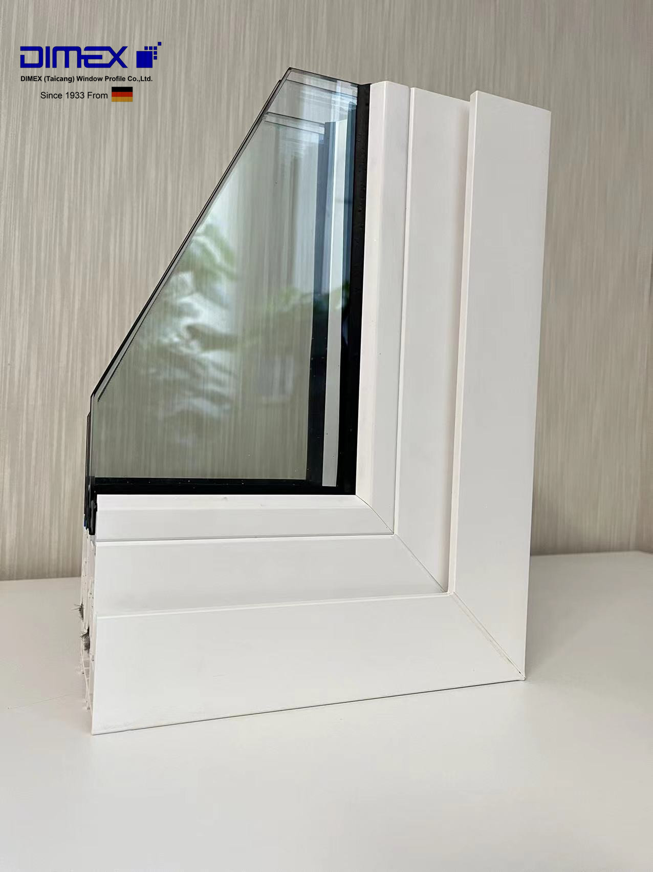 88mm Sliding Door Window White UPVC Profiles Profiles For DIMEX Edelweiss Series