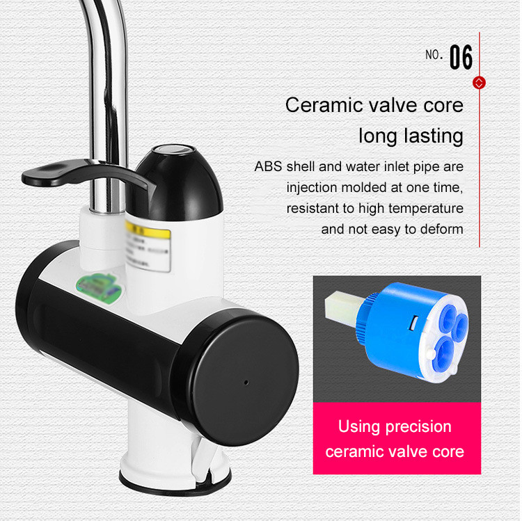 SS304 Element Hot And Cold Water Faucet Fast Electric IPX4 30-60℃