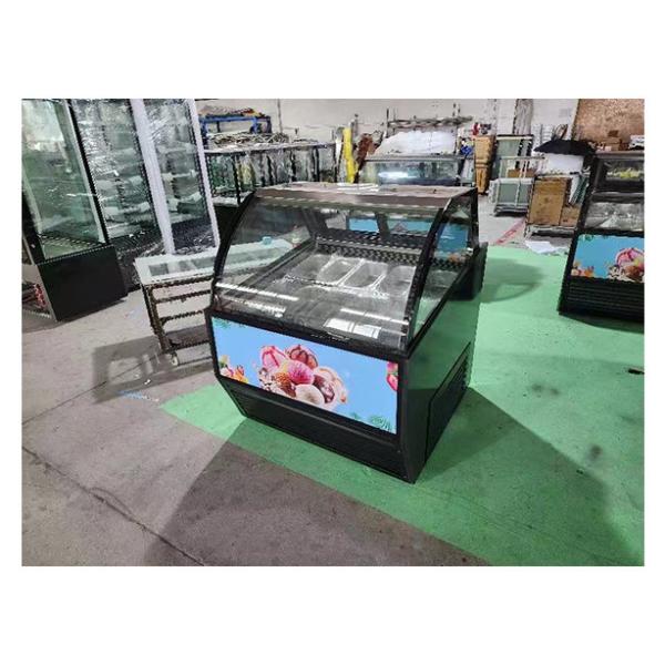 Buy cheap Commercial Factory Price High-Quality Curved Glass Ice Cream Display Freezer from wholesalers