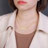 Buy cheap 21.7in 2 Gram Custom Silver Necklaces Glossy Girlfriend Gold Plated Name Necklace from wholesalers