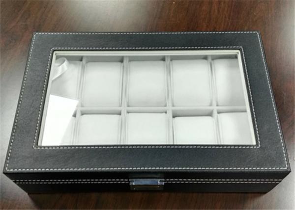 Buy cheap MDF Covered Leather Mens Watch Display Case , Watch Collection Box 10 Slots from wholesalers