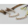 Buy cheap Arched Crystal Ivory Faux Pearl Rhinestone Buttons Chair Sash Ribbon Embellishment Accessories from wholesalers