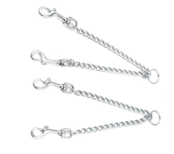 Buy cheap 2 Way leash chain Dog Lead Metal Pets Choke Chain Heavy Duty Style Chrome Plated chain from wholesalers