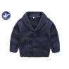 Buy cheap Lapel Collar Boys Navy Blue Cardigan Sweater , Children's Knitted Jackets Cotton from wholesalers