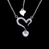 Buy cheap Cute Jewelry Cat Shape Sterling Silver CZ Stone Parent Child Outfit Necklace from wholesalers