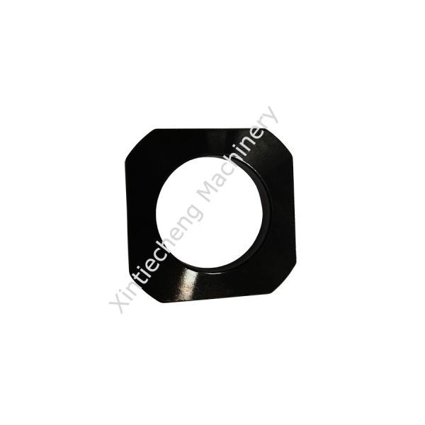 Buy cheap Blackening C45 Steel Custom Machined Parts Square Wheel H7 Bearing Hole Accuracy from wholesalers