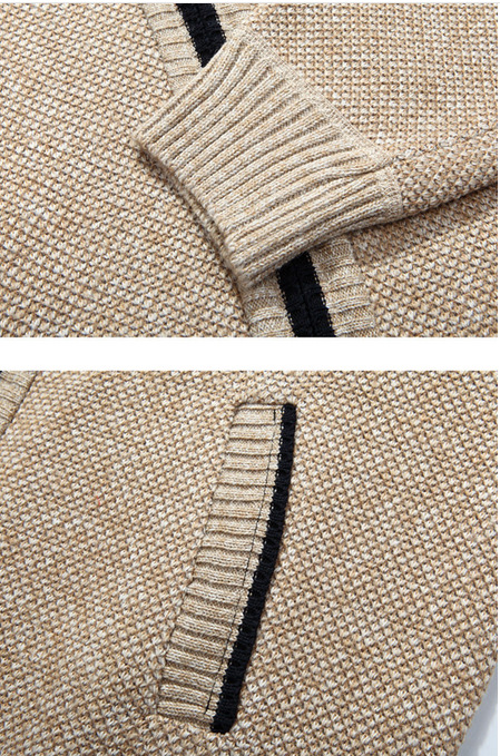 Winter Thick Warm Turtleneck Giacca Oversize Utility Elastic Men's Knitwear Cardigan Zipper Knitted Sweater Jackets