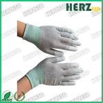 Electronic Workshop ESD Safe Gloves , Anti Static Work Gloves PU Finger Tip