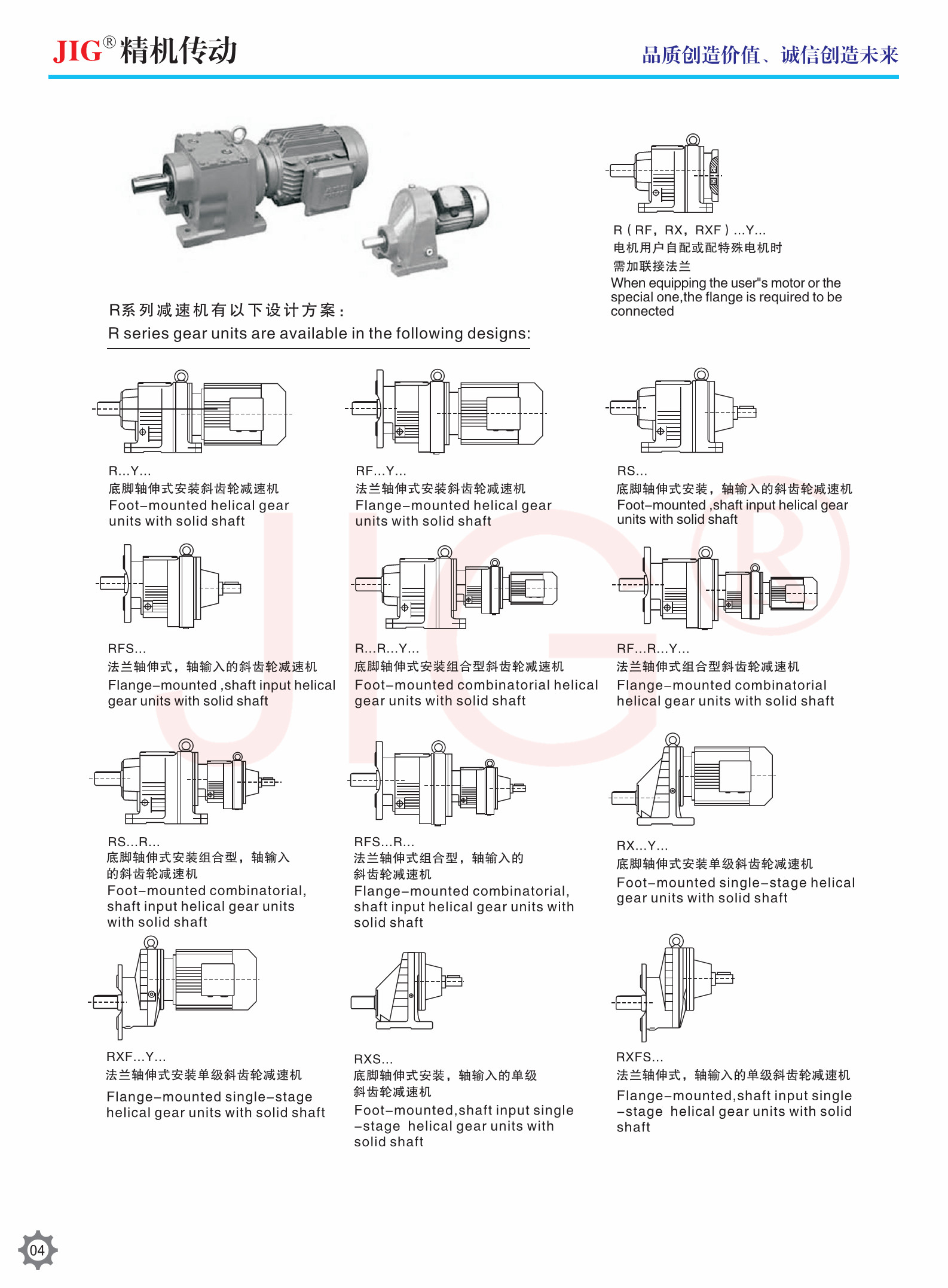 RX Rigid Tooth Flank Helical Gear Units