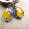 Buy cheap Thai Sterling Silver Yellow Chalcedony Drop Retro Earrings (E170619YELLOW) from wholesalers