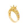Buy cheap 6pcs 0.07ct Diamond Semi Mount Jewelry ring 18K Yellow Gold Material from wholesalers