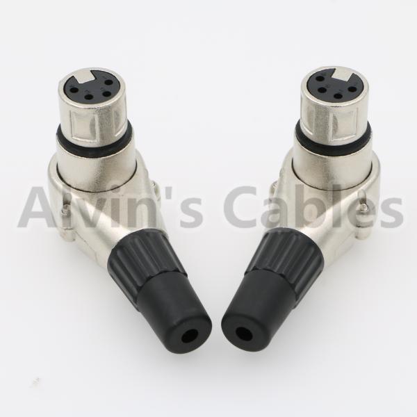 Quality Right Angle XLR 4 Pin Video Connector Camera Cable Connectors Arri Alexa Camera Monitor for sale