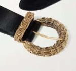 Circle Chain Pin Buckle Double O Ring Metal Accessories For Ladies Belt Shoes