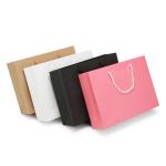 Large Flat CMYK PNTONE Recycled Kraft Paper Shopping Carrier Bags 4C Printing