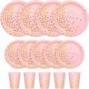 Buy cheap Biodegradable Pink Paper Plates And Napkins from wholesalers