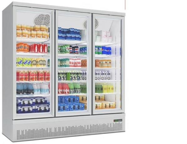 Buy cheap 3 Door Upright Freezer Glass 1250L For Ice Cream And Frozen Food from wholesalers