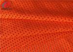 Bright Orange 100 Polyester Mesh Fabric , Reflective Safety Material For Police