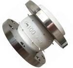 DN100 DIN PN16 SS304 Food Grade Flange Connection Single Ball Rubber Expansion