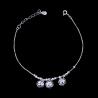 Buy cheap Flowers Design Plain Silver Bracelet Pure 925 Anti Allergic For Gift / Party from wholesalers