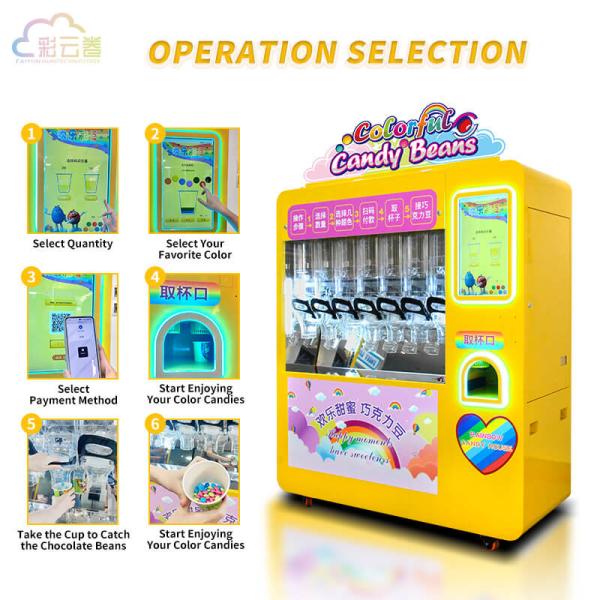Buy cheap 70Kg Capacity Chocolate Sugar Beans Vending Machine Automatic For Indoor / Outdoor from wholesalers